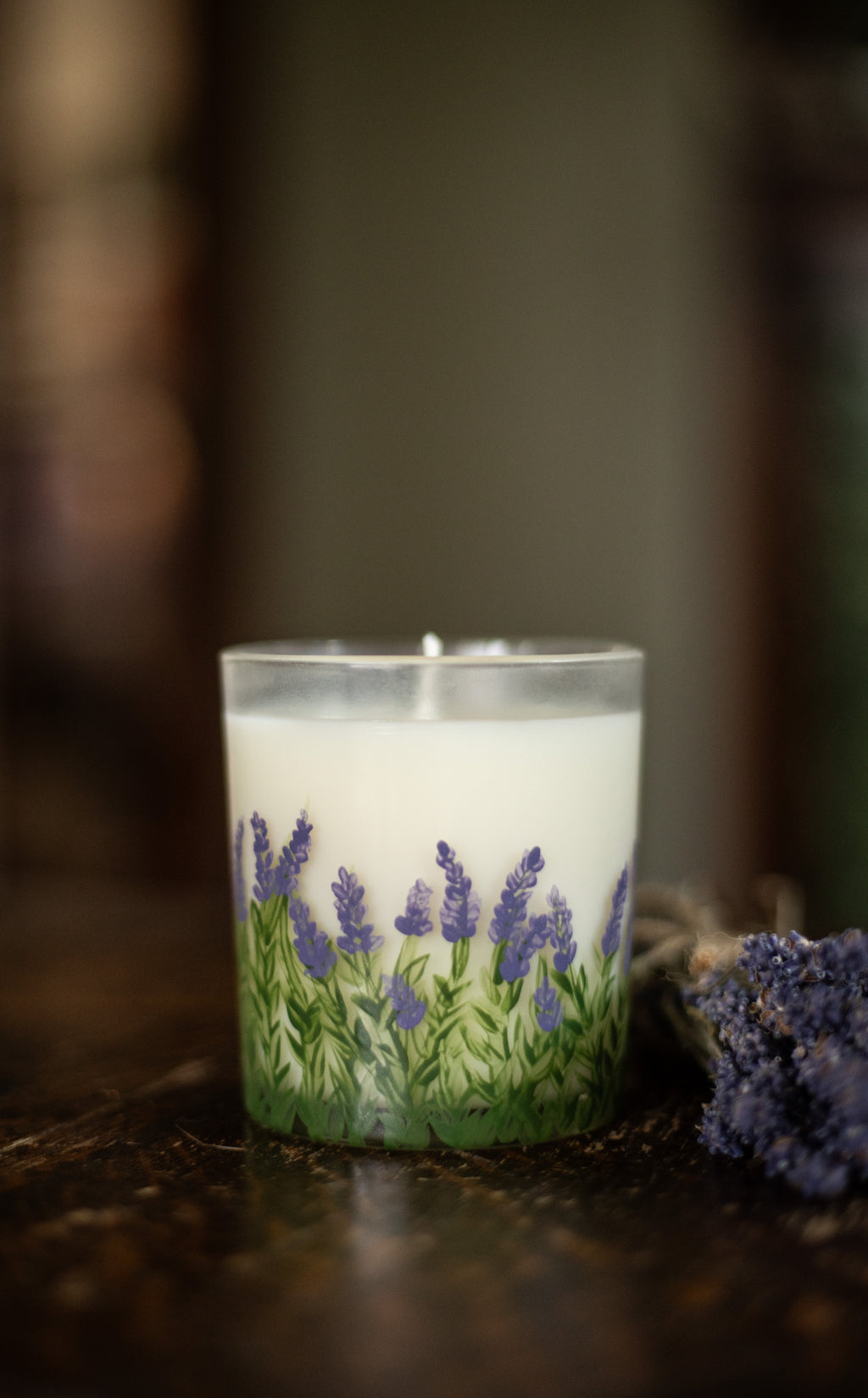 Hand-Painted Lavender Vessel