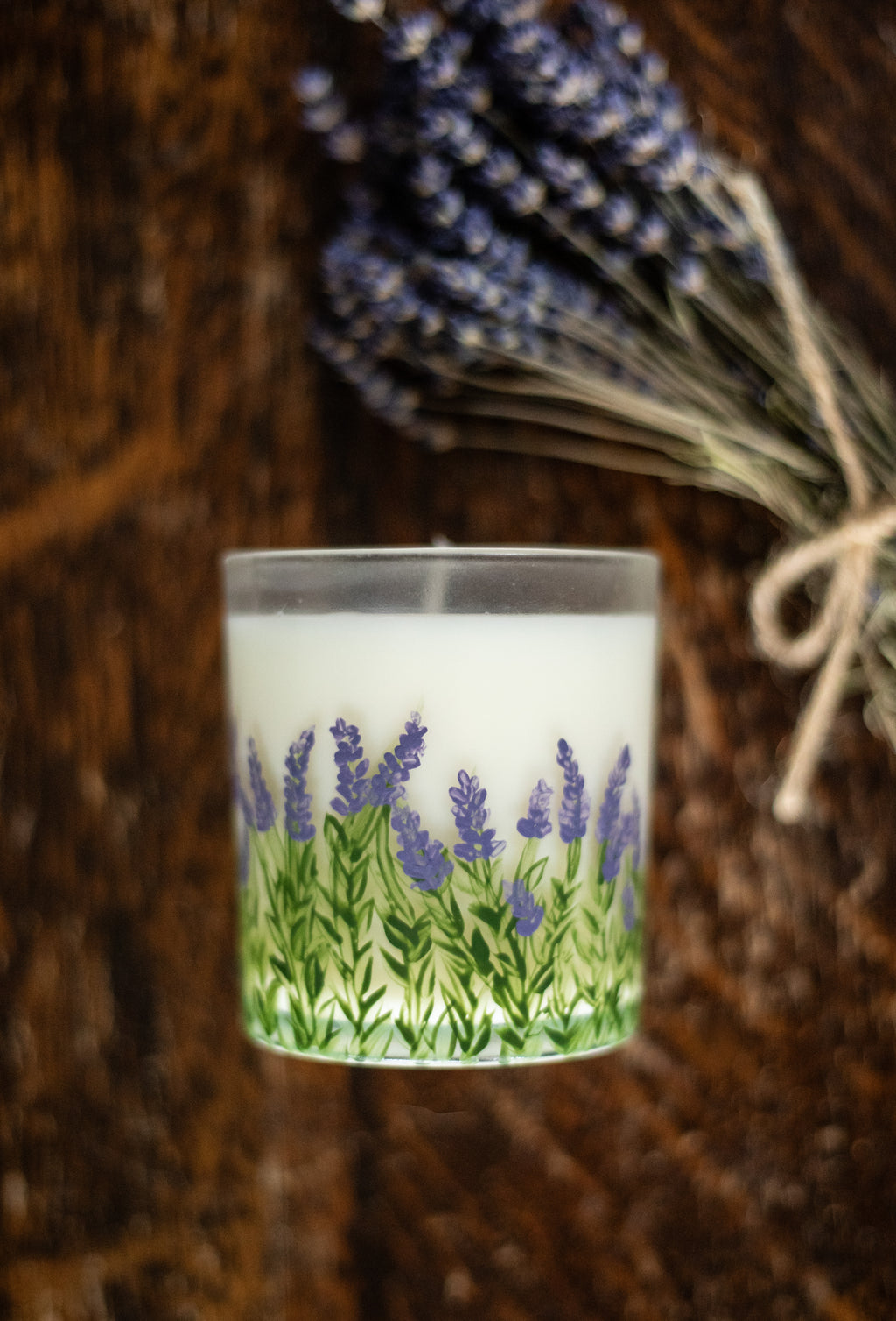 Hand-Painted Lavender Vessel